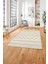 Dijital Baskılı Sade Kilim Motifli Yıkanabilir Kaymaz Yolluk Mutfak Salon Halısı, Sade-95-Bej, 5