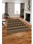 Dijital Baskılı Sade Kilim Motifli Yıkanabilir Kaymaz Yolluk Mutfak Salon Halısı, Sade-95-Kahve, 3