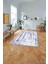 Dijital Baskılı Sade Çizgi Motifli Yıkanabilir Kaymaz Yolluk Mutfak Salon Halısı, Sade-84-Mavi, 4