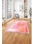 Dijital Sade Çerçeveli Akrilik Model Yıkanabilir Kaymaz Yolluk Mutfak Salon Halısı, Sade-86-Pembe, 5