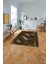 Dijital Baskılı Sade Modern Desenli Yıkanabilir Kaymaz Yolluk Mutfak Salon Halısı, Sade-104-Kahve, 4
