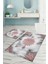 Dijital Baskılı Yıkanabilir Sade Vektörel Desenli Banyo Paspası Klozet Takımı, Klozet-95-Bordo, 3