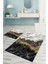 Dijital Baskılı Yıkanabilir Kaymaz Mermer Model Banyo Paspası Klozet Takımı, Klozet-55-Gri, 2