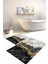 Dijital Baskılı Yıkanabilir Kaymaz Mermer Model Banyo Paspası Klozet Takımı, Klozet-55-Gri, 4
