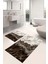 Dijital Baskılı Yıkanabilir Kaymaz Mermer Model Banyo Paspası Klozet Takımı, Klozet-55-Kahve, 3