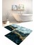 Dijital Baskılı Yıkanabilir Kaymaz Mermer Model Banyo Paspası Klozet Takımı, Klozet-55-Mavi, 4