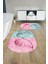 Dijital Yıkanabilir Renkli Kelebek Model Oval Banyo Paspası Klozet Takımı, Klozet-64-Renkli, 4