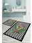 Dijital Baskılı Yıkanabilir Kaymaz Flamingo Desenli Banyo Paspası Klozet Takımı, Klozet-62-Siyah, 1