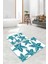 Dijital Baskılı Yıkanabilir Kaymaz Deniz Yıldızı Banyo Paspası Klozet Takımı, Klozet-71-Turkuaz, 3