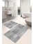 Dijital Baskılı Yıkanabilir Kaymaz Kilim Görünümlü Banyo Paspası Klozet Takımı, Klozet-88-Gri, 5