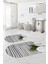 Dijital Baskılı Yıkanabilir Kaymaz Taş Desenli Oval Banyo Paspası Klozet Takımı, Klozet-68-Gri, 2
