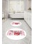 Baskılı Yıkanabilir Kaymaz Gül Motifli Yuvarlak Banyo Paspası Klozet Takımı, Klozet-77-Kırmızı, 5