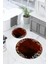 Dijital Yıkanabilir Renkli Çiçek Desenli Yuvarlak Banyo Paspası Klozet Takımı, Klozet-90-Bordo, 2