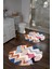 Dijital Yıkanabilir Kaymaz Sade Zigzag Model Yuvarlak Banyo Paspası Klozet Takımı, Klozet-97-Renkli, 4