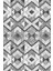 Dijital Kaymaz Yıkanabilir Modern Kare Zigzag Desenli Üçlü Yatak Odası, Yo-Modern-139-Gri, 2