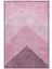 Dijital Kaymaz Yıkanabilir Modern Üçgen Çizgili Sade Üçlü Yatak Odası Takımı, Yo-Modern-181-Pembe, 2