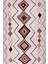 Baskılı Kaymaz Yıkanabilir Iskandinav Kilim Görünümlü Üçlü Yatak Odası, Yo-Iskandinav-35-Pembe, 2