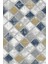 Dijital Baskılı Kaymaz Yıkanabilir Modern Zigzag Desenli Üçlü Yatak Odası, Yo-Modern-126-Lacivert, 2