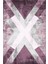 Dijital Kaymaz Yıkanabilir Modern Çapraz Çizgi Desenli Üçlü Yatak Odası, Yo-Modern-166-Pembe, 2