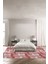 Baskılı Kaymaz Yıkanabilir Patchwork Çizgili Modern Üçlü Yatak Odası, Yo-Patchwork-33-Pembe, 1