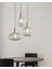 Mylights Rustik Üçlü Şeffaf Camlı Avize Kasa 40 cm Eskitme 1