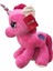 Peluş Boynuzlu At 45 cm Pembe 2
