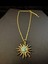 Ay Yıldız Motifli Güneş Gold Çelik Kolye 3