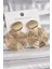 Pirinç Gold Renk Sallantı Labirent Daire Model Kadın Küpe 1