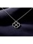 14K Altın 0.01CT Pırlanta Taşlı Kalp Yonca Kolye 6