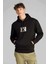 Erkek Ck Box Kapüşonlu Sweatshirt - Siyah 1