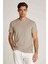 Erkek Ck Woven Label Regular T-Shirt - Gri 1