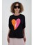 Siyah Kalp Baskılı Tshirt 3