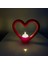 Kırmızı Kalp Mumluk, Hediye, Tea Light, Candle 15cm 4
