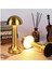 Mantar Model Retro Masa Lambası Gold Altın Renkli Dimmerli Şarjlı Dekoratif Dokunmatik Masa Lambası 3
