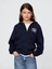 Kız Çocuk Lacivert Vintage Soft Logo Fransız Havlu Kumaşı Sweatshirt 1