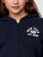 Kız Çocuk Lacivert Vintage Soft Logo Fransız Havlu Kumaşı Sweatshirt 2