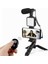 Profesyonel Selfie Mikrofon Tripod ile LED Işık Stüdyo Mikrofon Kayıt Mikrofon Vlog Tiktok Instagram 5