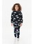 Kutup Ayısı Desenli Bisiklet Yaka Polar Kız Çocuk Pijama Takımı 3