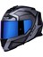Storm 2 Faster Mat Tıtanıum Kapalı Motosiklet Kaskı Mavi Camlı 1