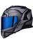 Storm 2 Faster Mat Tıtanıum Kapalı Motosiklet Kaskı Mavi Camlı 3