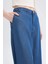 Pull On Wide Leg Yüksek Bel Uzun Tensel Yıkamalı Pantolon D8239AX25SM 5