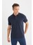 %100 Pamuk Regular Fit Polo Yaka Kısa Kollu Basic Düz Pike Kumaş Tişört C1293AX25SP 3