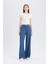 Pull On Wide Leg Yüksek Bel Uzun Tensel Yıkamalı Pantolon D8239AX25SM 3