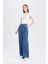 Pull On Wide Leg Yüksek Bel Uzun Tensel Yıkamalı Pantolon D8239AX25SM 4