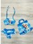 Kız Çocuk 3 Parça Fırfırlı Bikini Takım Üstü Baskılı Kız Çocuk Mayo Bikini 0128 1