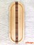 2 Adet Bambu Kalp Desenli Oval Servis Tabağı, Sunum Tabağı (25,5 x 9,5 cm ) 4