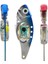 8cm Metal Elektronik Titreşim Sahte Yem Sahte Cazibesi Balık Iğneleri ile LED Işık Wobbler Yapay Plastik Sert Yem Balıkçılık 1 Adet Kırmızı/mavi 3