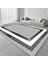 Dijital Baskı Modern Salon Mutfak Koridor Halısı Kaymaz Taban Gri 4001 1