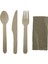 Kağıt Kaplı Tahta Çatal-Bıçak-Kaşık-Peçete set 1
