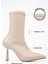 Kadın Glove Bej Cilt Streç Topuklu Bot 2